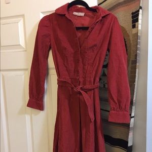 Vintage Cottagecore Corduroy Dress